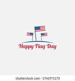 Vector illustration of Flag day with stylish typography background.