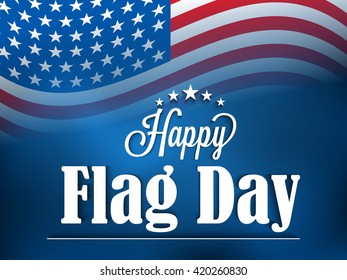 Vector illustration of Flag day with stylish typography background.