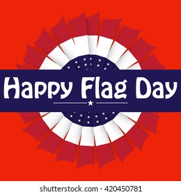 Vector illustration of Flag day with stylish typography background.
