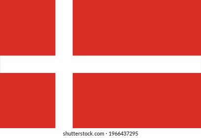 Vector illustration of the flag of denmark