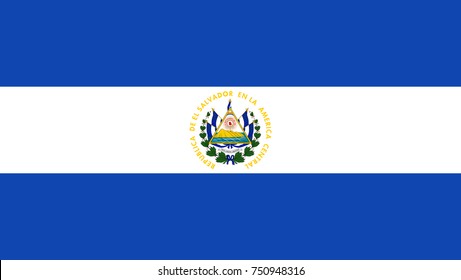 Vector Illustration Flag of El Salvador for continue.