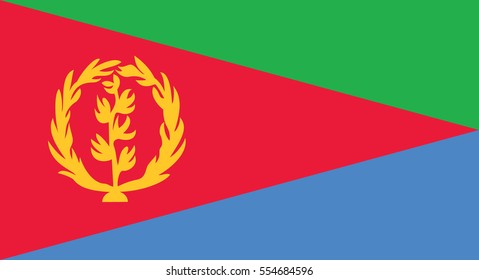 Vector Illustration , Flag of Eritrea