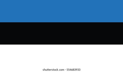 Vector Illustration , Flag of Estonia