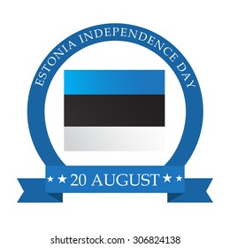 Vector illustration of for a Flag for Estonia Independence Day.