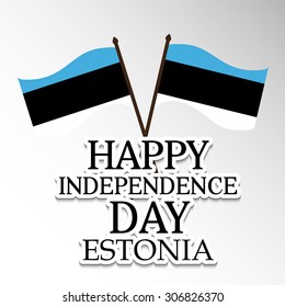 Vector illustration of a Flag for Estonia Independence Day.