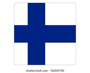 Vector illustration of flag of Finland