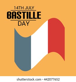 Vector illustration of a flag for France Bastille Day.