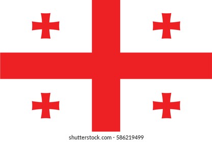 vector illustration Flag of Georgia