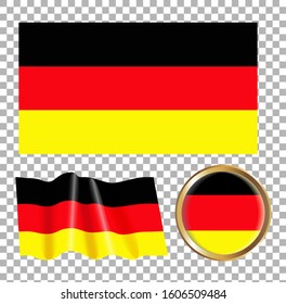 Vector illustration of the flag of Germany . Isolated image of the options of the flag of Germany. Element for decoration.