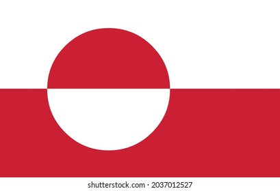 Vector illustration of the flag of Greenland