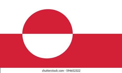 Vector Illustration , Flag of Greenland