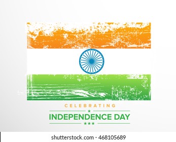 vector illustration of flag grungy Indian eps10