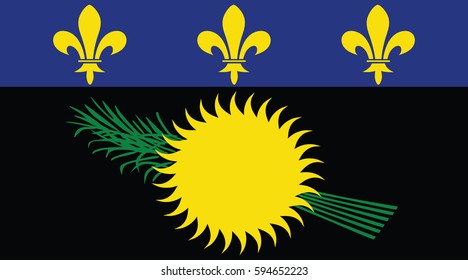 Vector Illustration , Flag of Guadeloupe