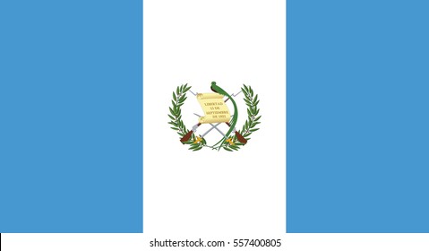 Vector Illustration , Flag of Guatemala