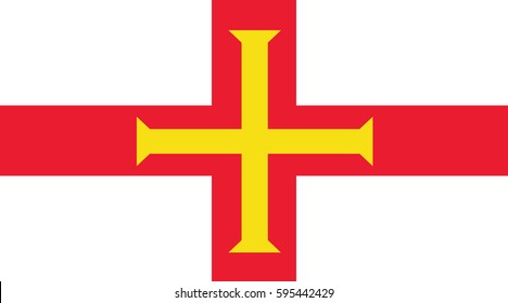 Vector Illustration , Flag of Guernsey