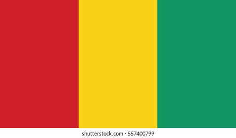 Vector Illustration , Flag of Guinea 