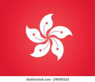 Vector Illustration of the flag of Hong Kong