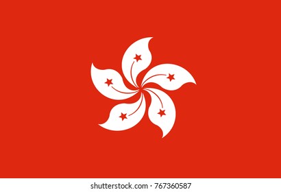 Vector Illustration Flag of Hong Kong for continue.