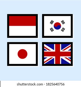 vector illustration of flag icon collection 2