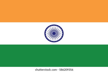 vector illustration Flag of India