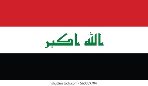 Vector Illustration , Flag of Iraq