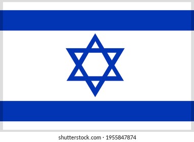 Vector illustration of the flag of Israel
