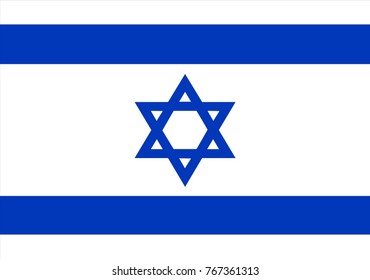 Vector Illustration Flag of Israel for continue.