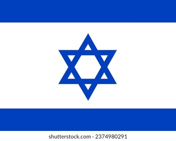 Vektorgrafik der Flagge Israels auf transparentem Hintergrund