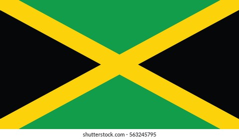 Vector Illustration , Flag of Jamaica