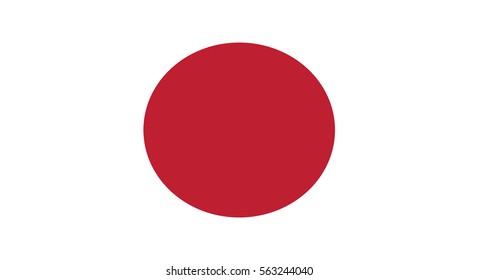 Vector Illustration , Flag of Japan