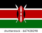 Vector Illustration Flag of Kenya for continue.