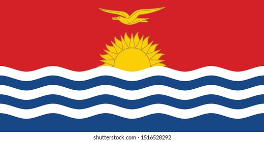 vector illustration of Flag of Kiribati