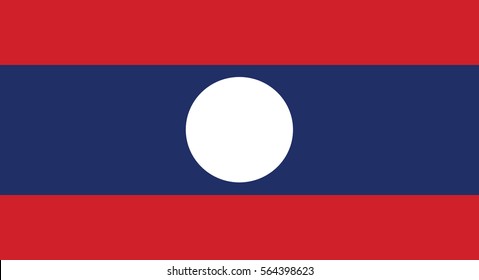 Vector Illustration , Flag of Laos