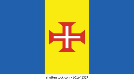 Vector Illustration , Flag of Madeira