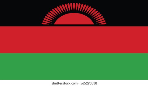 Vector Illustration , Flag of Malawi