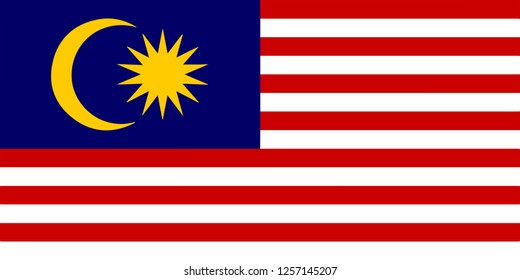 
Vector Illustration Flag of Malaysia