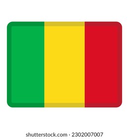 Vector illustration flag of Mali