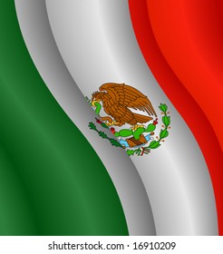 Vector illustration of the flag of Mexico