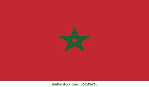 Vector Illustration , Flag of Morocco