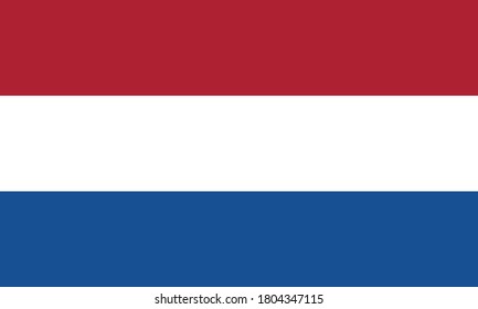 Vector illustration of the flag of the Netherlands. Concept of the homeland