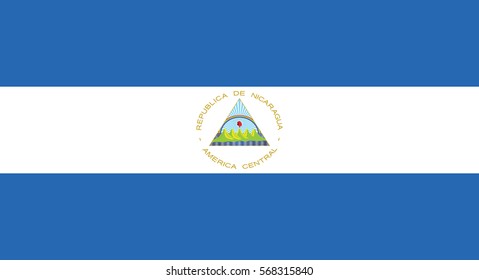 Vector Illustration , Flag of Nicaragua