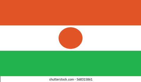 Vector Illustration , Flag of Niger