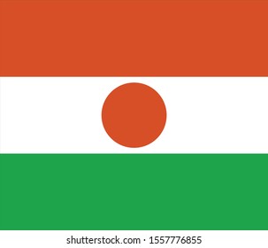 Vector illustration of Flag of Niger on white background