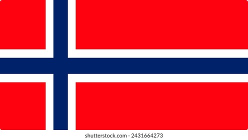 vector illustration flag of Norway