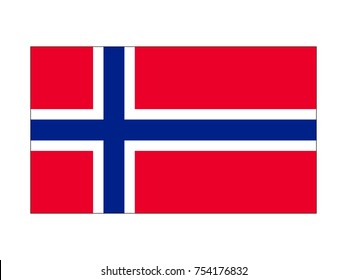 Vector illustration of flag of Norway