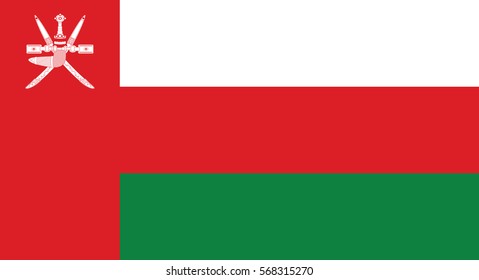 Vector Illustration , Flag of Oman