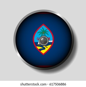 Vector illustration flag on a round shield