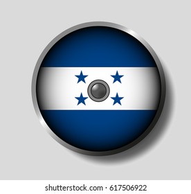 Vector illustration flag on a round shield