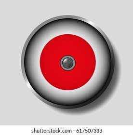 Vector illustration flag on a round shield