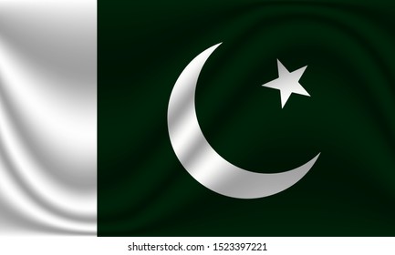 Vector illustration of the flag of Pakistan, can be used as background, wallpaper, project, template and other.